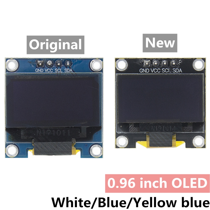 Ssd1306 - 0.96 นิ้ว IIC Serial 4pin สีขาว/สีฟ้า/สีเหลืองสีฟ้า/สีเหลืองโมดูลแสดงผล