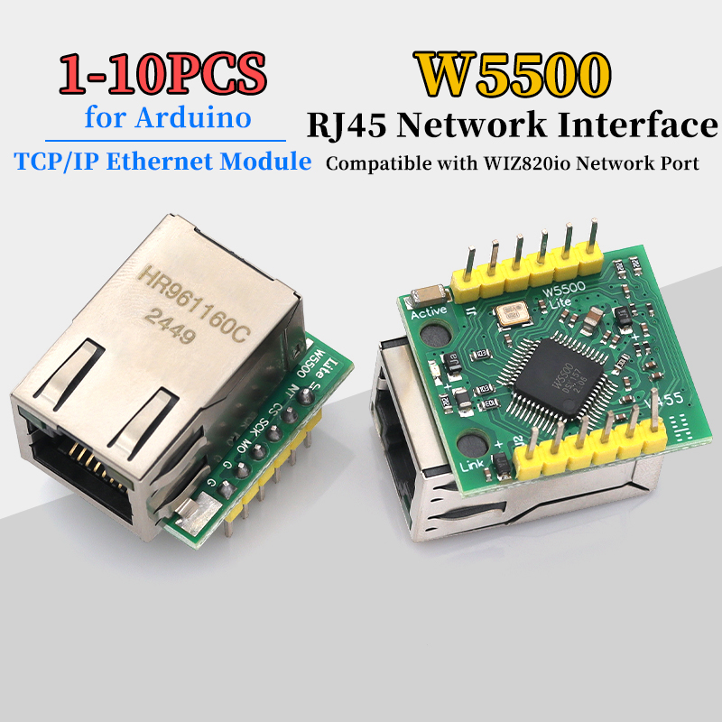 Ethernet W5500 - 1/5/10 ชิ้น W5500 โมดูล TCP/IP อีเธอร์เน็ตโมดูลใช้งานร่วมกับอินเทอร์เฟซเครือข่าย