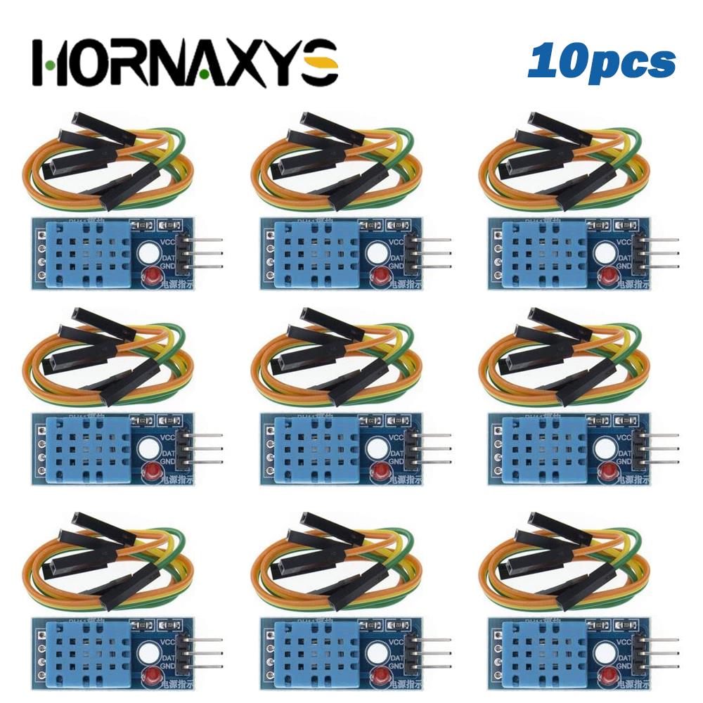 Dht11 - 1-10ชิ้นโมดูลเซ็นเซอร์ DHT11 3.3V-5V DHT11โมดูลความชื้นและอุณหภูมิ3สายพลังงานต่ำพิเศษสำหรับ Arduino