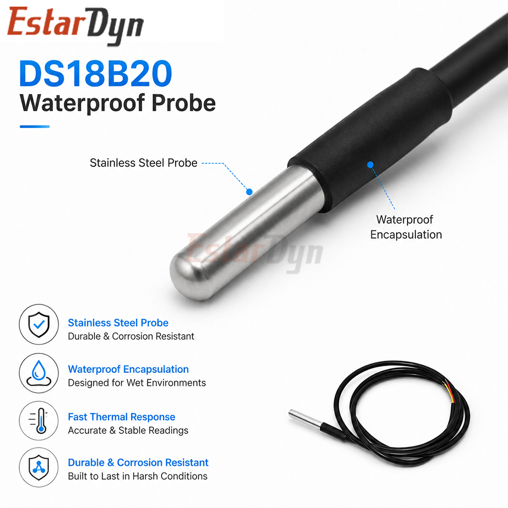 เอสตาร์ดิน DS18B20 เซ็นเซอร์วั - Ds18B20 บทวิจารณ์และราคา