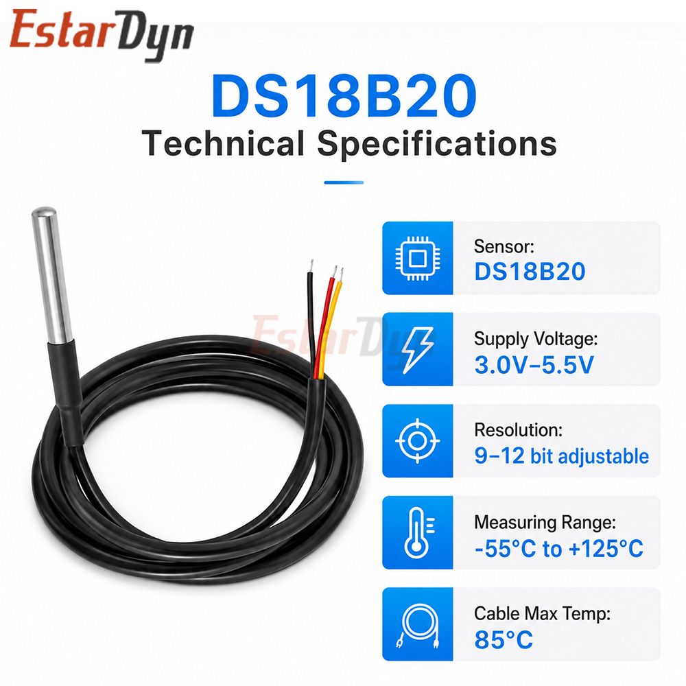 เอสตาร์ดิน DS18B20 เซ็นเซอร์วั - Ds18B20 บทวิจารณ์และราคา