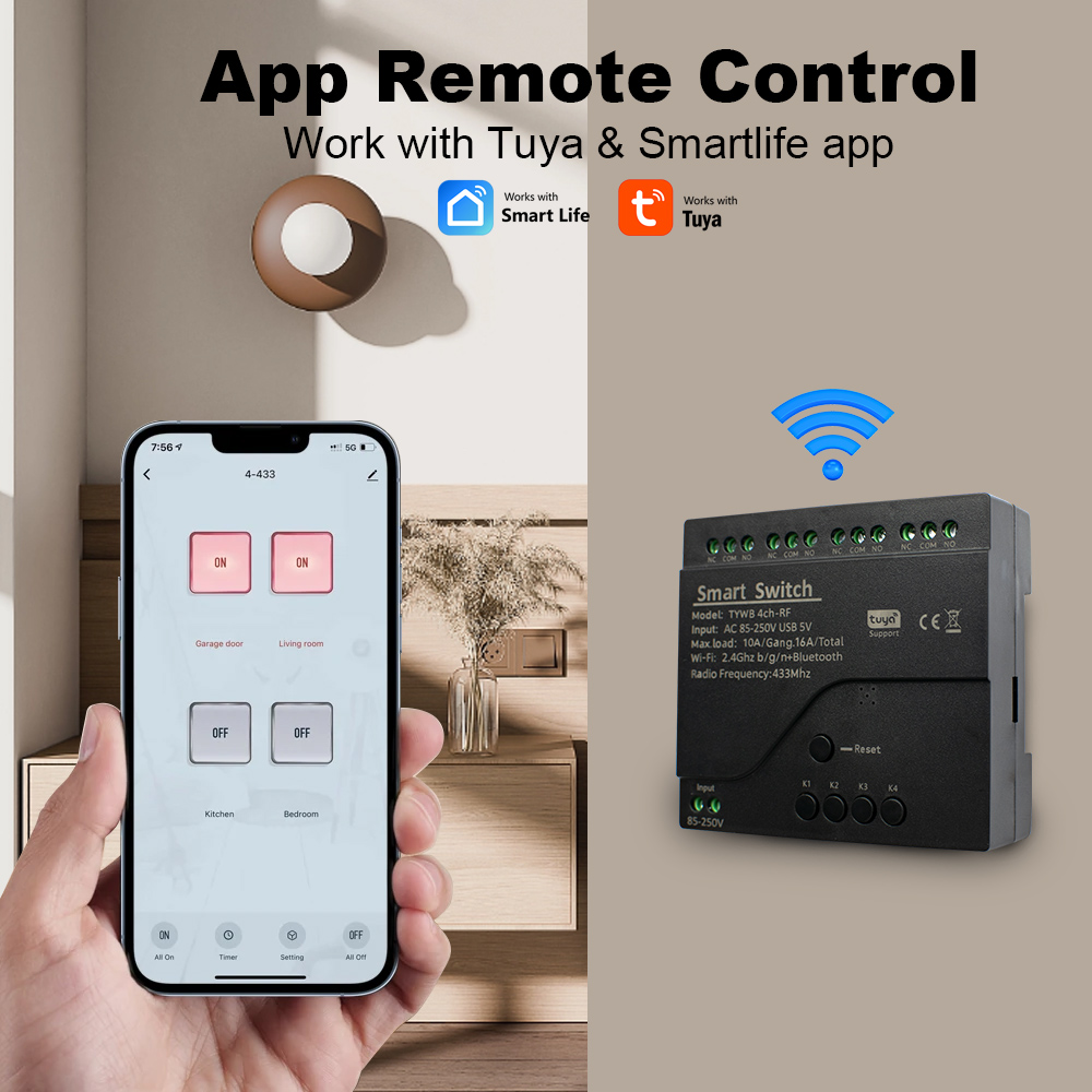 โมดูลสวิตช์อัจฉริยะ Tuya 4 ช่อ - Ir Remote Module บทวิจารณ์และราคา