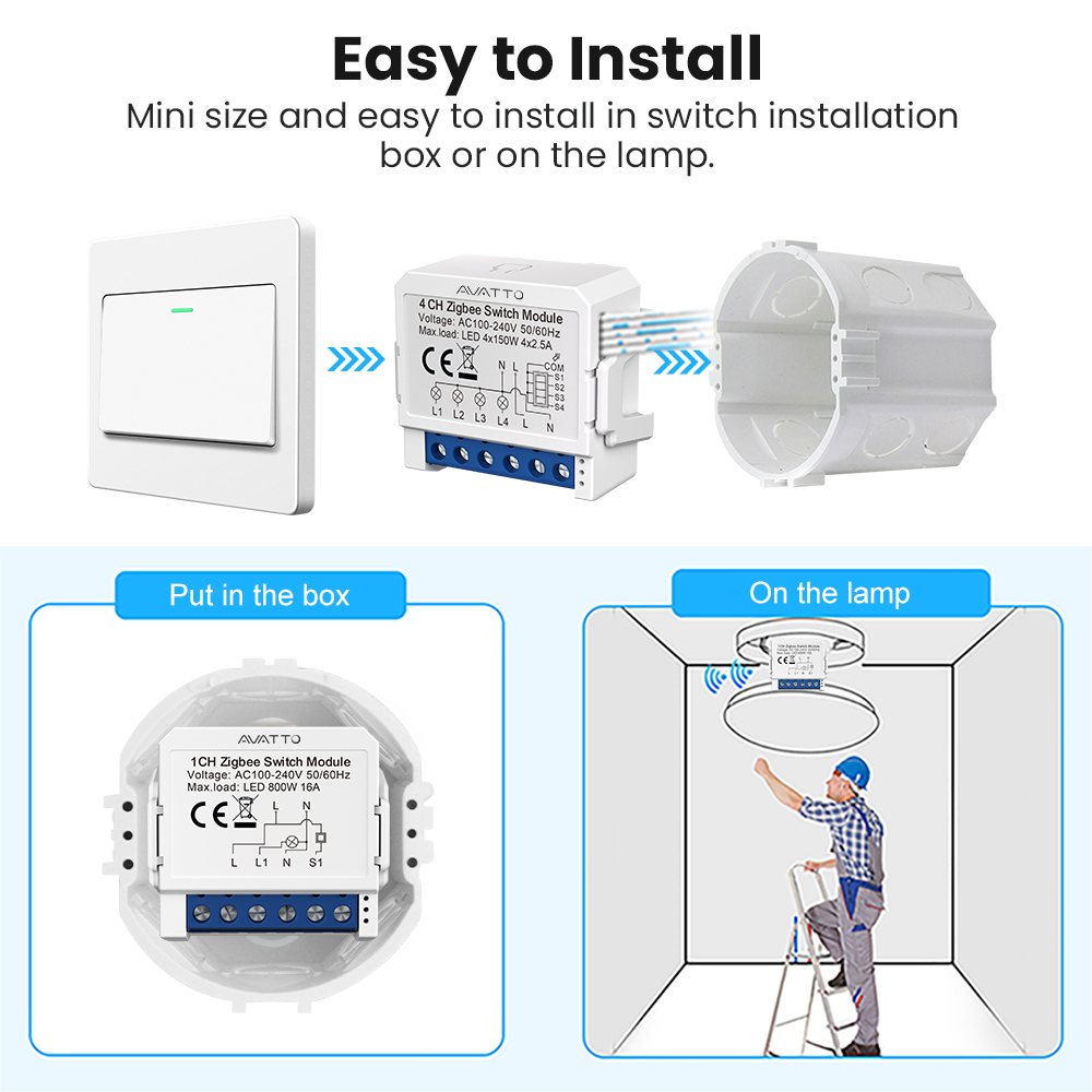 สวิตช์อัจฉริยะขนาดเล็ก AVATTO  - Relay Module 1 Channel บทวิจารณ์และราคา