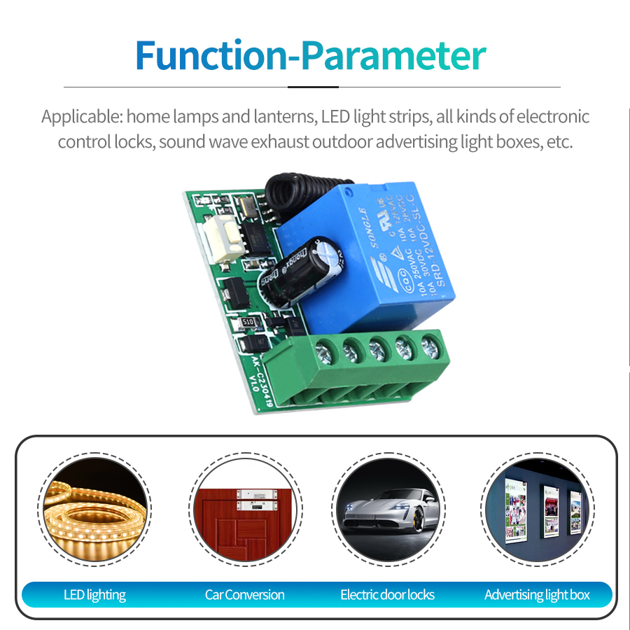 433MHz สวิตช์ DC12V ไร้สายแบบ  - Ir Remote Module บทวิจารณ์และราคา