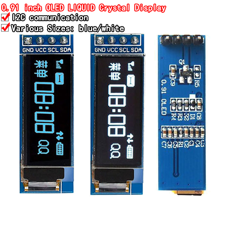 0.91 นิ้วโมดูลแสดงผล OLED สีขา - Ssd1306 บทวิจารณ์และราคา
